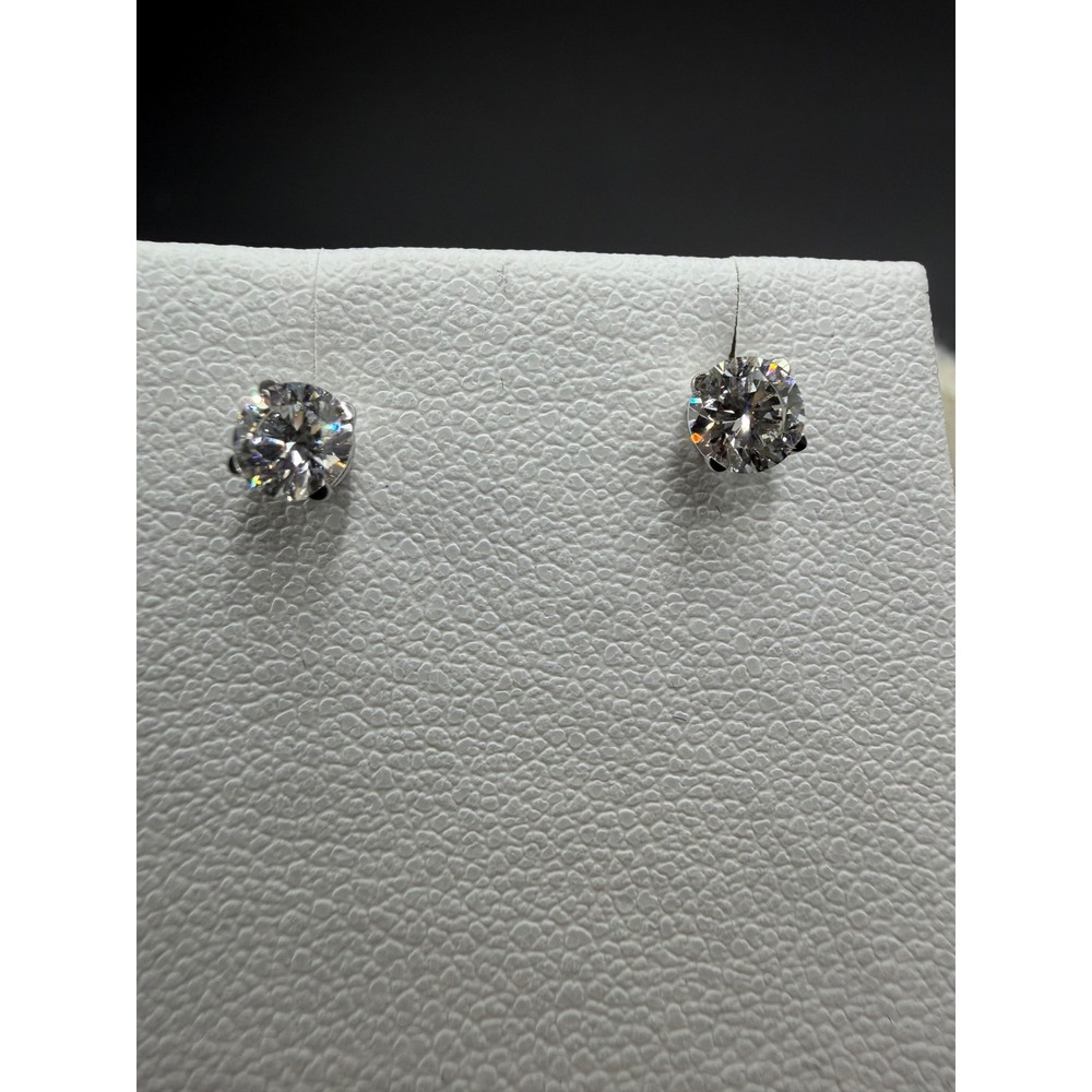 IGI .5ctw Lab Grown Diamond Stud Earrings 14k White Gold